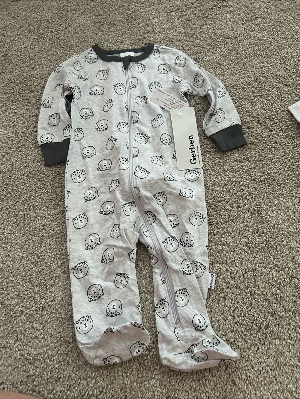 Gerber 3-6 Month Gray Sleeper NWT